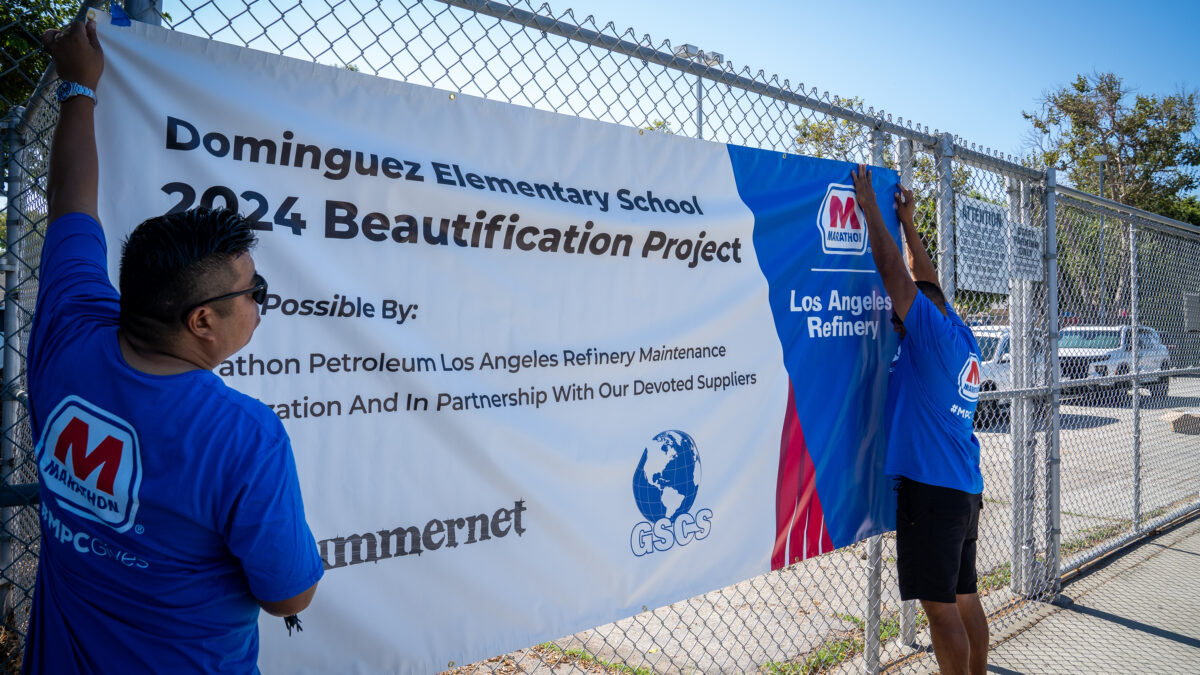 Marathon Beautification Day at Dominguez Elementary